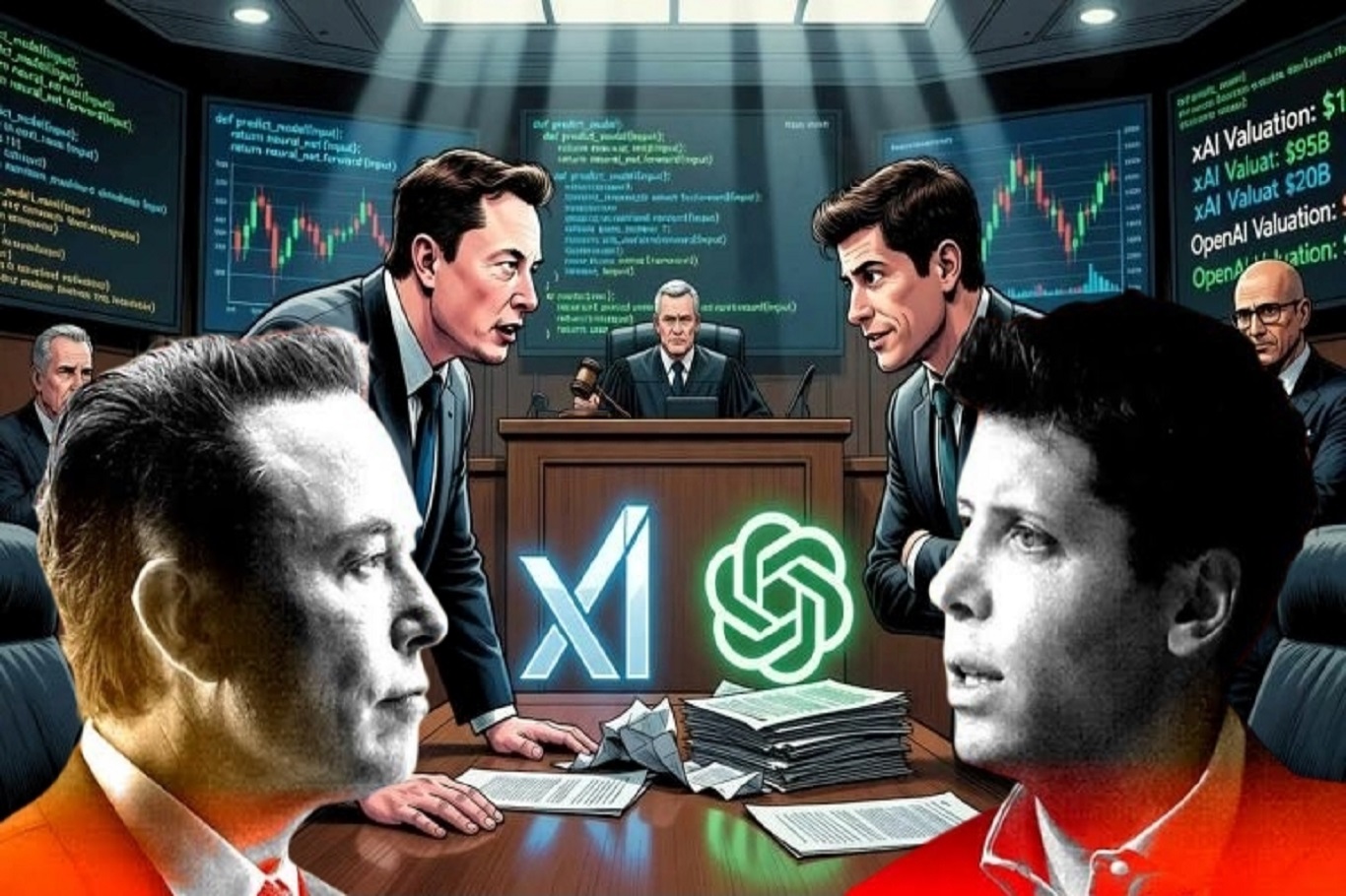 Musk and Altman face off in court as trial over OpenAI’s founding mission starts