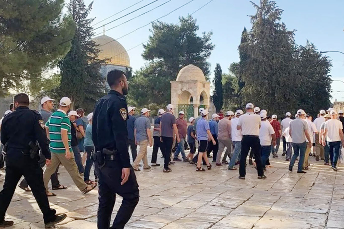 Dozens of Israeli settlers storm Al-Aqsa Mosque compound under police protection