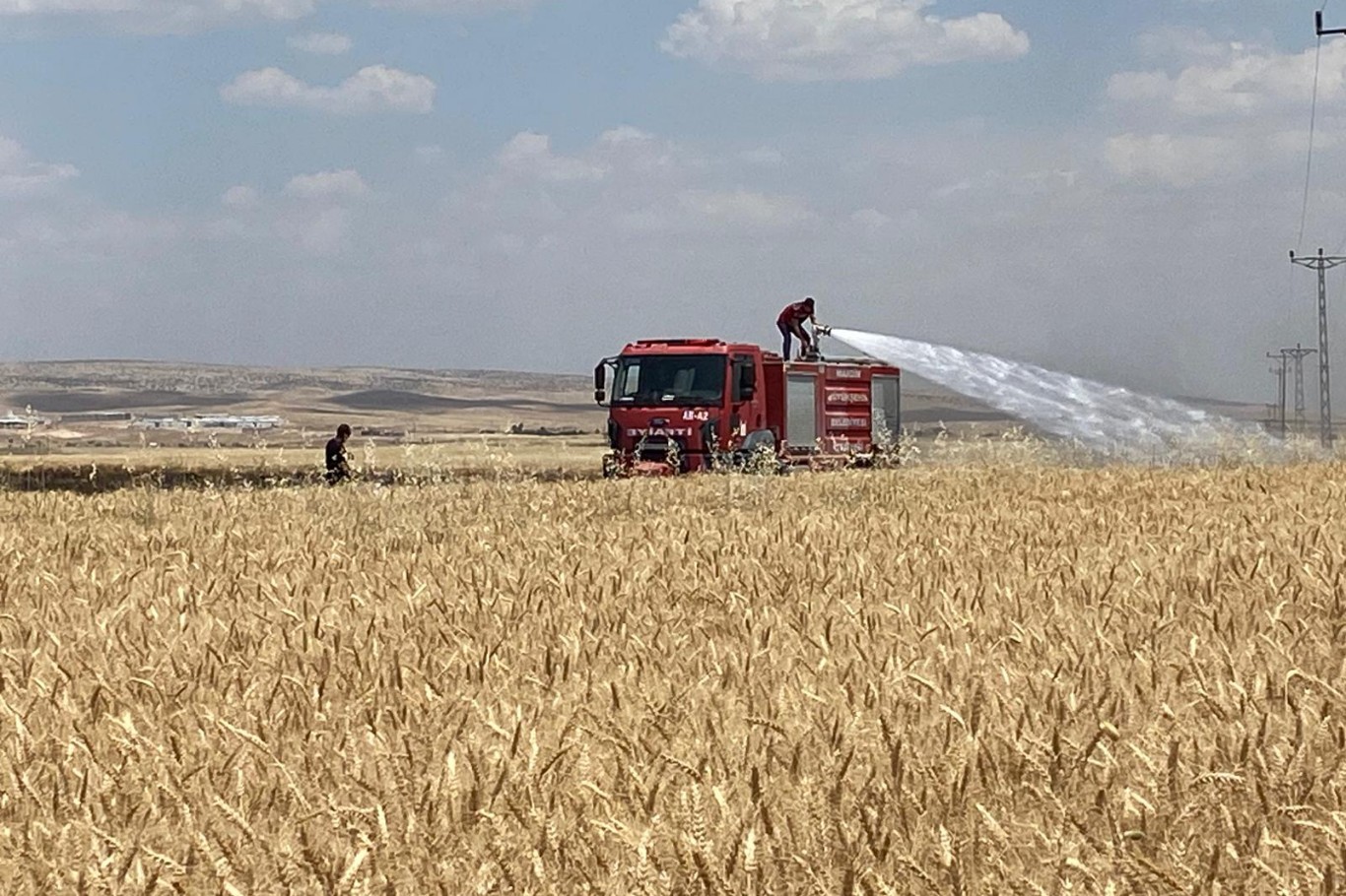 Mardin’de yaklaşık 300 dönüm ekili alan yandı 