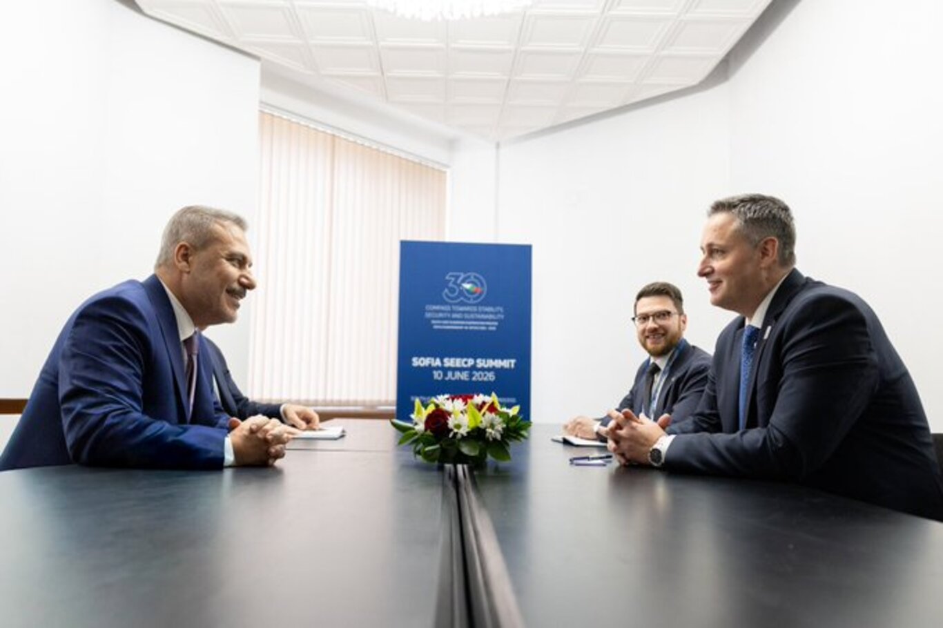 Turkish foreign minister Hakan Fidan meets Bosnian presidency chairman in Sofia