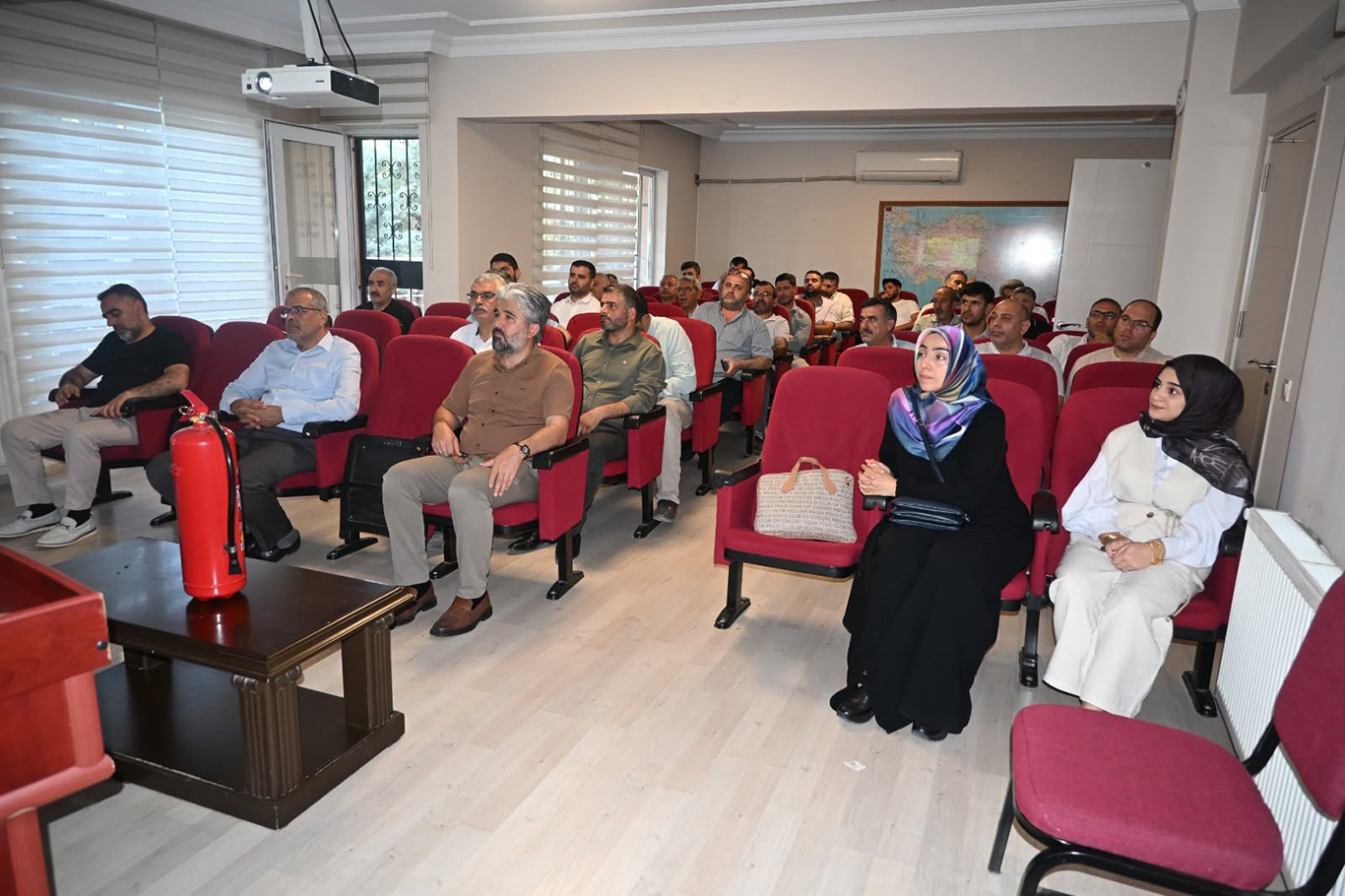 Malatya'da müftülük personeline yangın eğitimi ve tatbikat