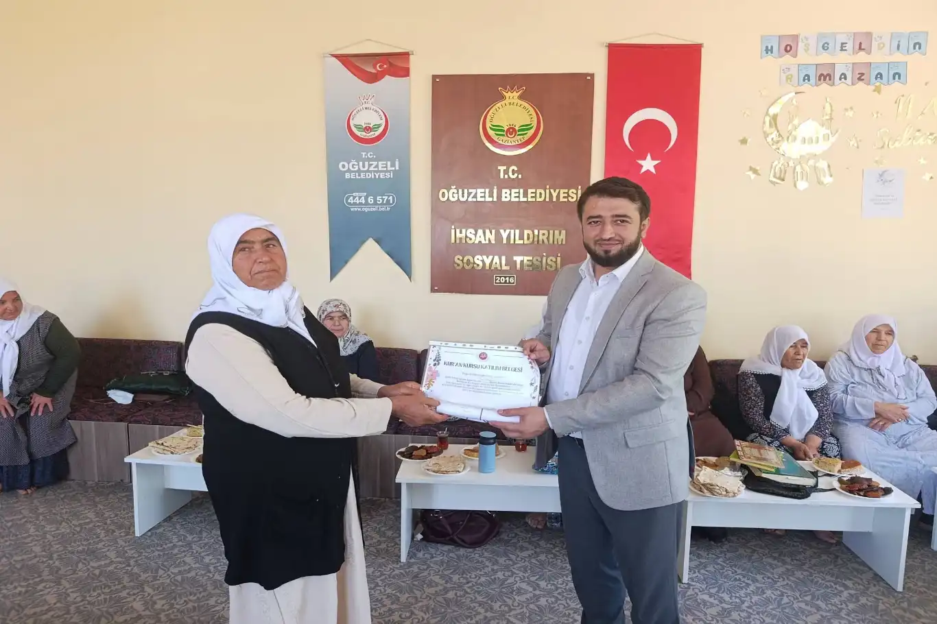 Gaziantep’te kursiyerlere yıl sonu belgesi