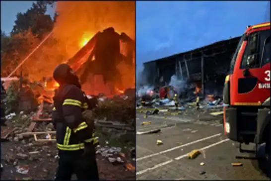 Russian strikes hit residential areas, historic cathedral in Kyiv