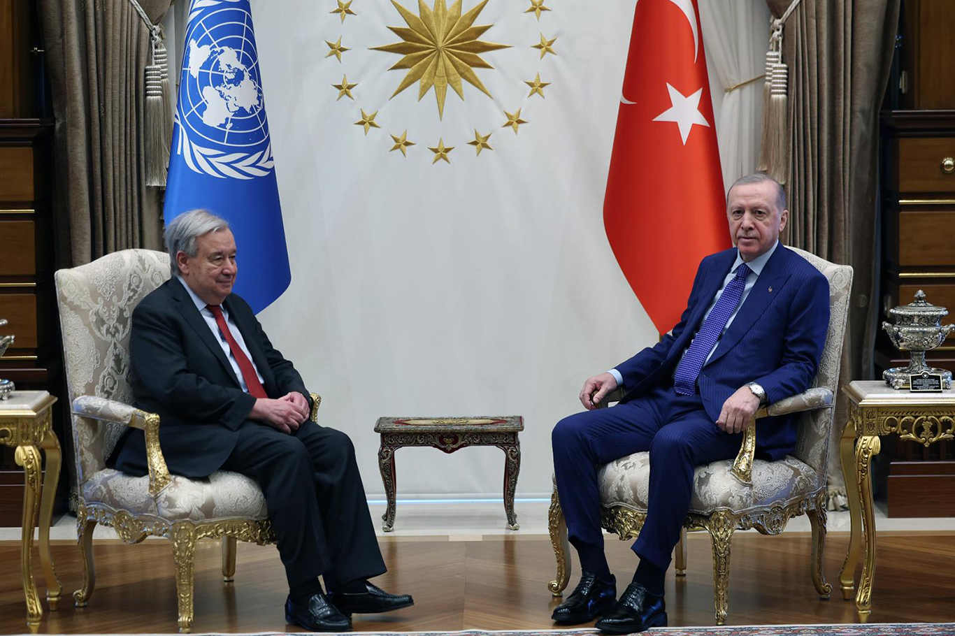 Cumhurbaşkanı Erdoğan BM Genel Sekreteri Guterres ile görüştü