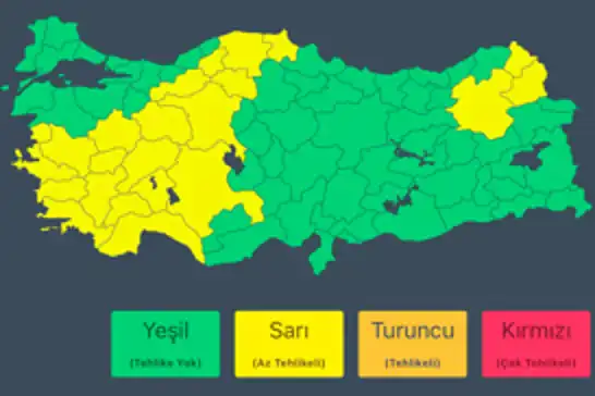 Yurt genelinde kuvvetli sağanak uyarısı