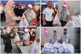 وەقفی یەتیمەکان لە میسڕ گۆشتی قوربانی بە سەر خانەوادەکانی غەززەیی دابەش دەکات