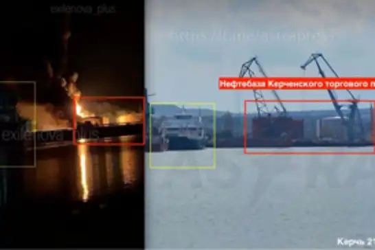 Ukrainian forces strike key Russian ports in Kerch Strait, igniting major fires at oil facilities