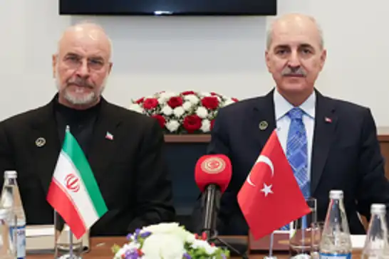 TBMM Başkanı Kurtulmuş, İran Meclis Başkanı Ghalibaf ile görüştü