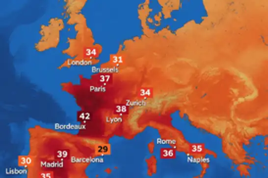 Europe faces intensifying heatwave as France extends red alerts across most of the country