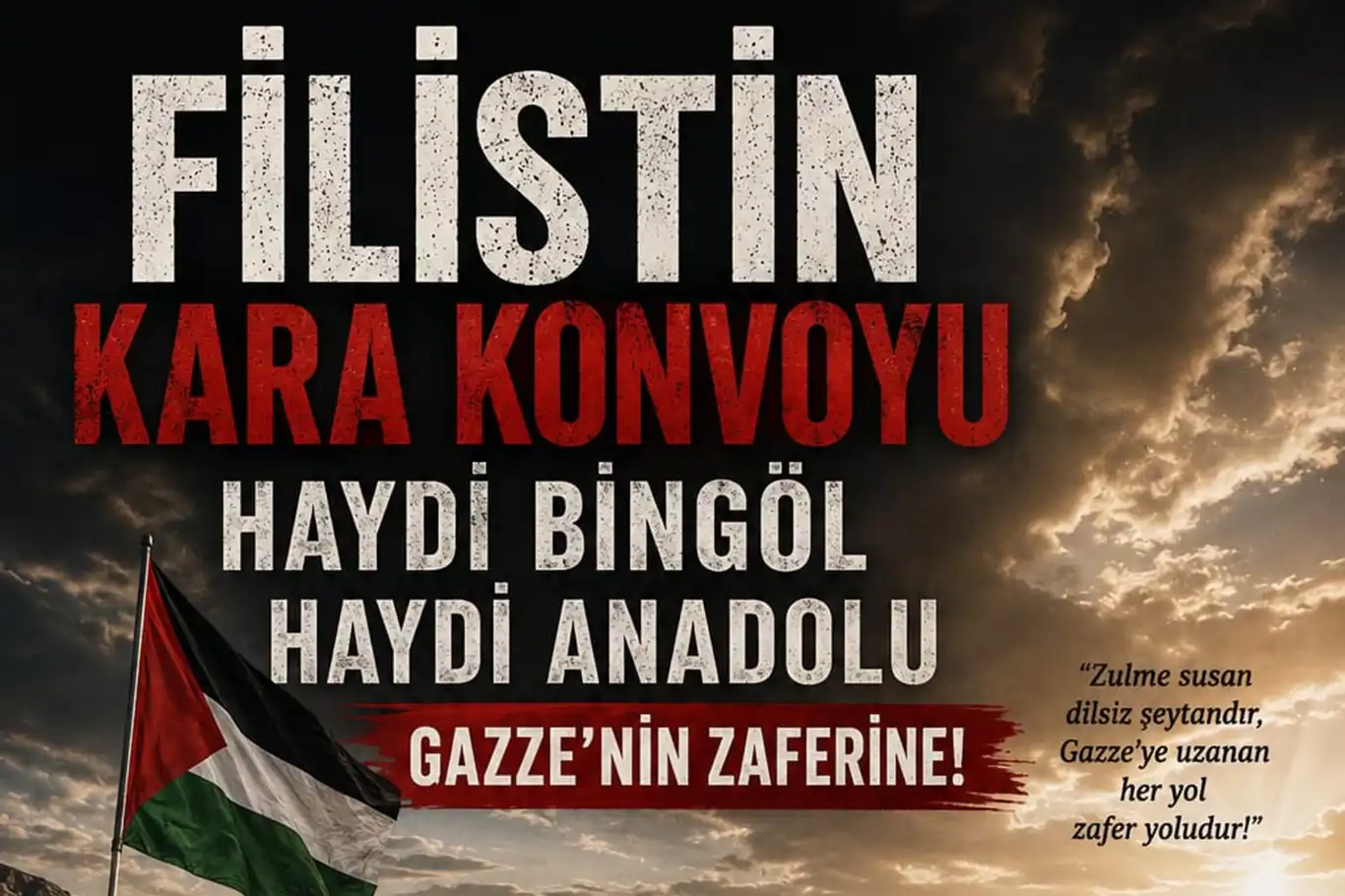 Bingöl Sivil Gazze İnisiyatifi’nden Filistin Konvoyu için seferberlik çağrısı