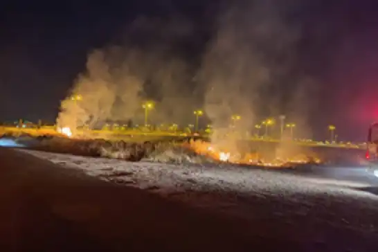Diyarbakır'da otluk alandaki yangın korkuttu