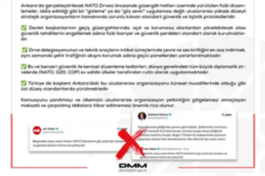 DMM: "NATO Zirvesi için binaların önüne set çekiliyor" iddiası gerçeği yansıtmıyor