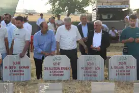 Tepeköy şehitleri kabirleri başında rahmet ile anıldı