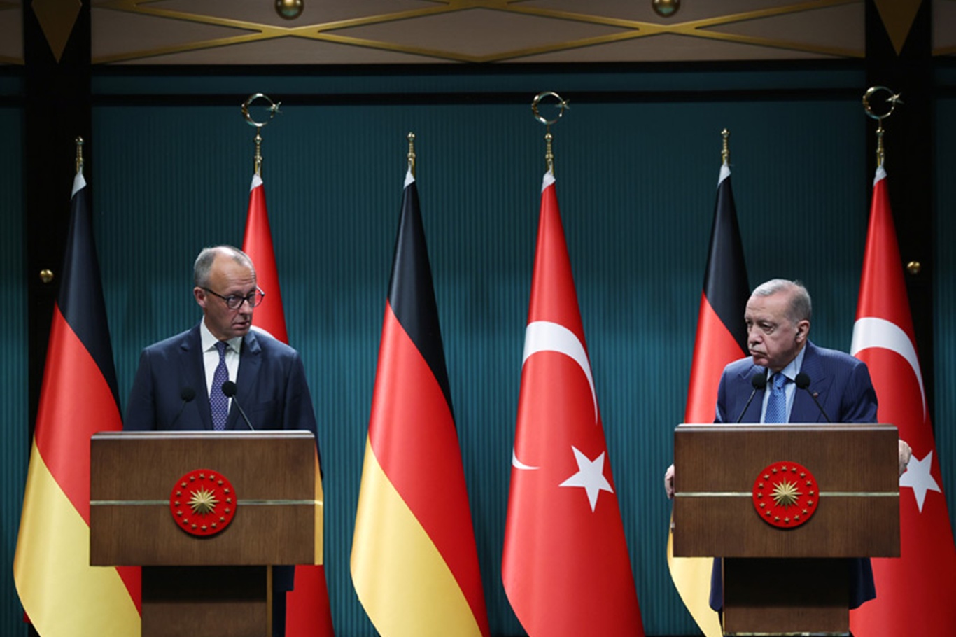 Cumhurbaşkanı Erdoğan, Almanya Şansölyesi Merz ile görüştü