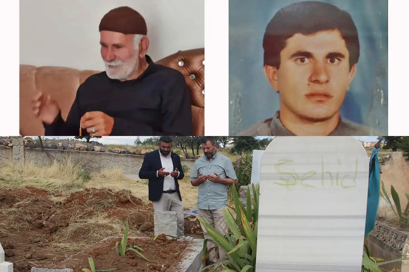 Seyyîd Mustafa Bozkurt li kêleka kurê xwe yê şehîd hat veşartin