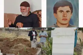 سەید مستەفا بۆزکورت لە تەنیشت کوڕە شەهیدەکەی بەخاک سپێردرا