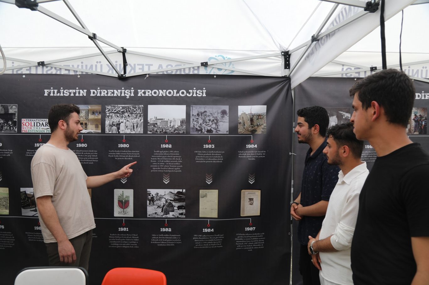 Bursa'da üniversite öğrencilerinden Filistin için vicdan nöbeti