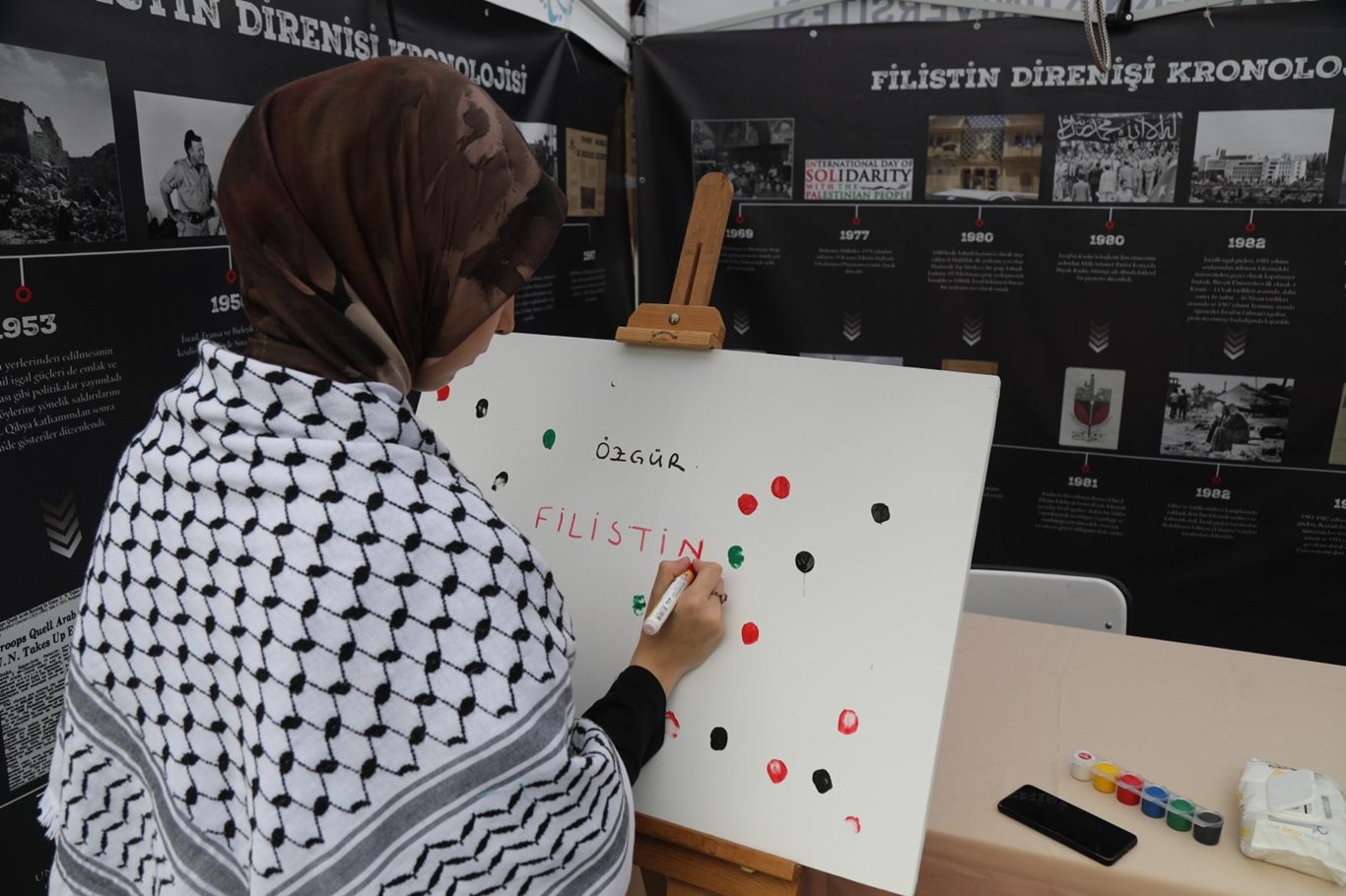 Bursa'da üniversite öğrencilerinden Filistin için vicdan nöbeti