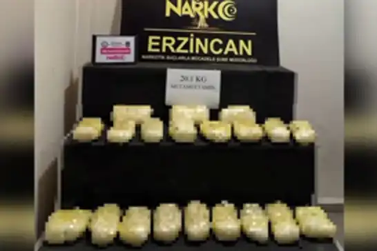 Erzincan'da 20 kilogram metamfetamin ele geçirildi
