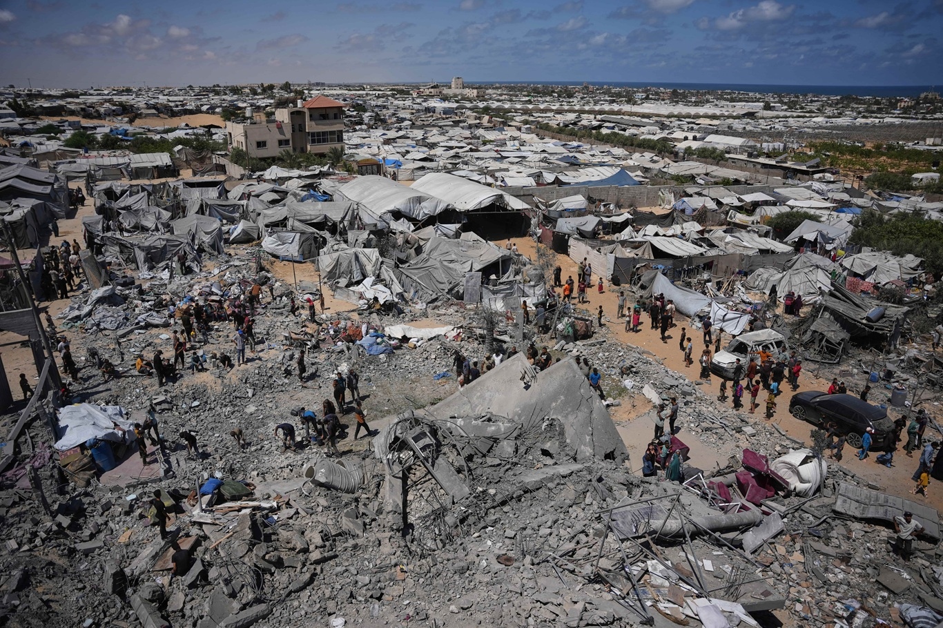 At least two Palestinians killed in Israeli airstrike on Gaza displacement camp
