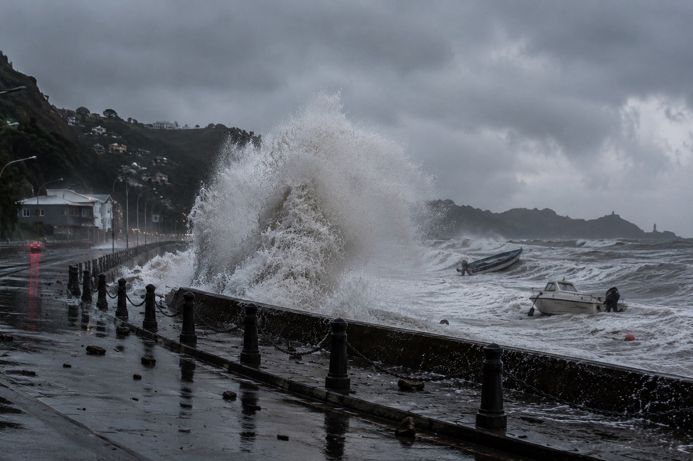 State of emergency declared in Wellington as massive 11-metre waves batter capital’s coastline