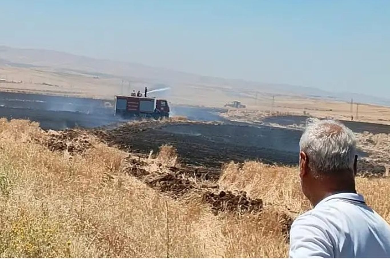 Siirt'te buğday tarlalarında yangın: Yüzlerce dönüm alan kül oldu