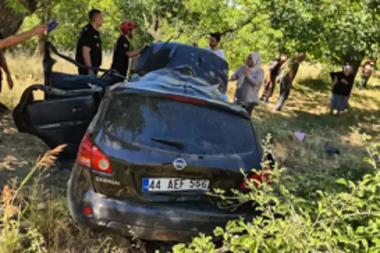 Malatya'da otomobil kayısı bahçesine girdi: 1 ağır yaralı