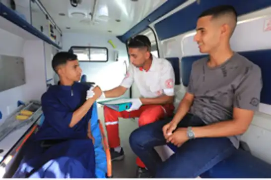 جمعية الهلال الأحمر الفلسطيني: إجلاء عشرات المرضى الفلسطينيين من غزة لتلقي العلاج