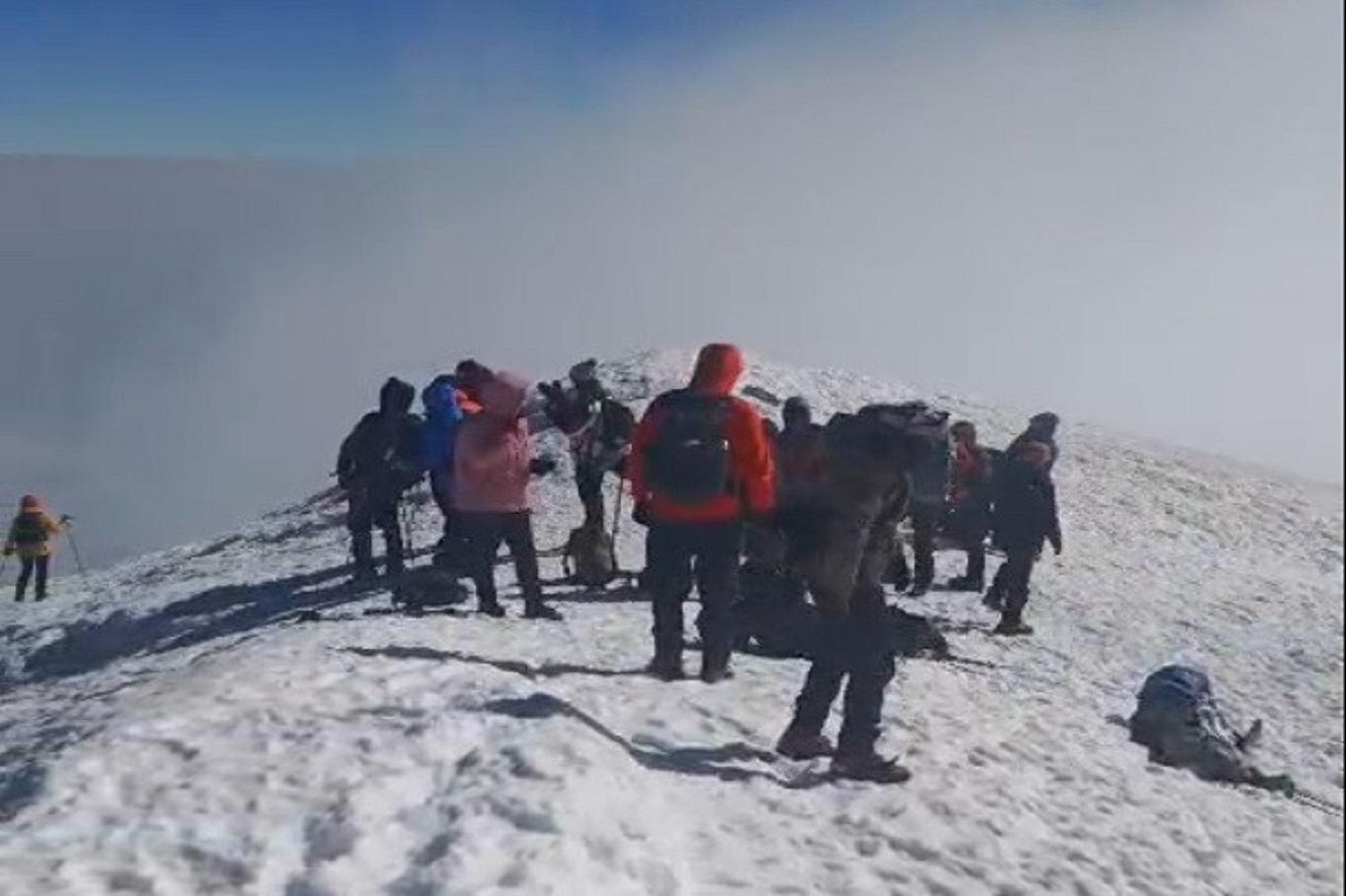 Dağcıların Ağrı Dağı’ndaki zorlu mesaisi