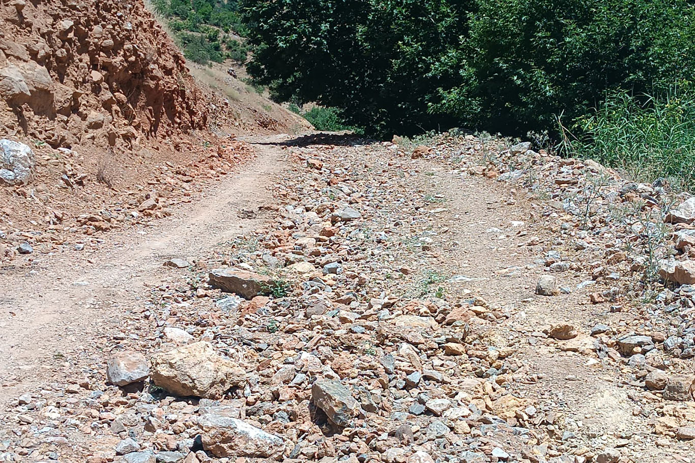 Bozuk yol nedeniyle kilometrelerce yürümek zorunda kalıyorlar