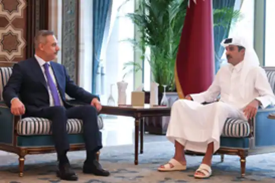 Qatari Emir receives Turkish Foreign Minister Hakan Fidan in Doha