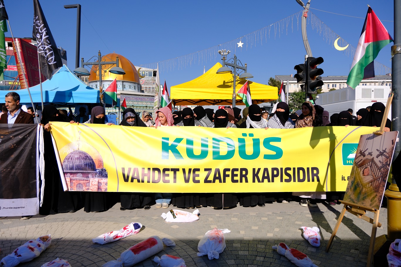 HÜDA PAR Gazze basın açıklaması