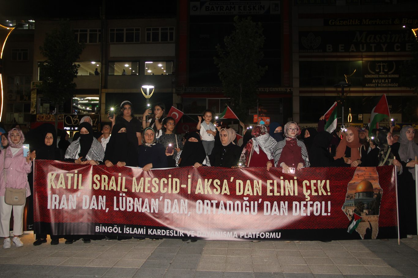 Gazze'deki soykırımın 1000'inci gününde Bingöl'den siyonist katliama tepki