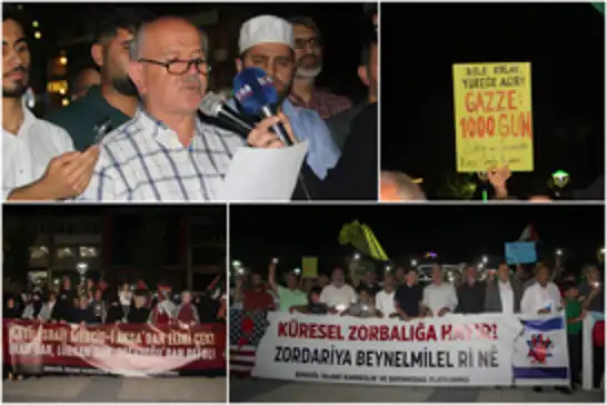 Gazze'deki soykırımın 1000'inci gününde Bingöl tek yürek oldu