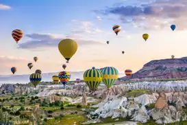 Kapadokya'da balon turları rekor kırdı