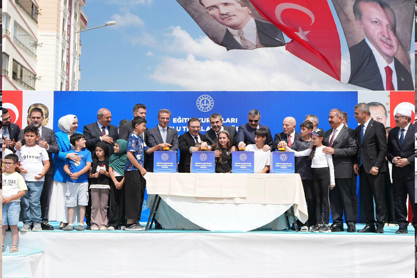 Erzurum'da 5 okulun temeli atıldı