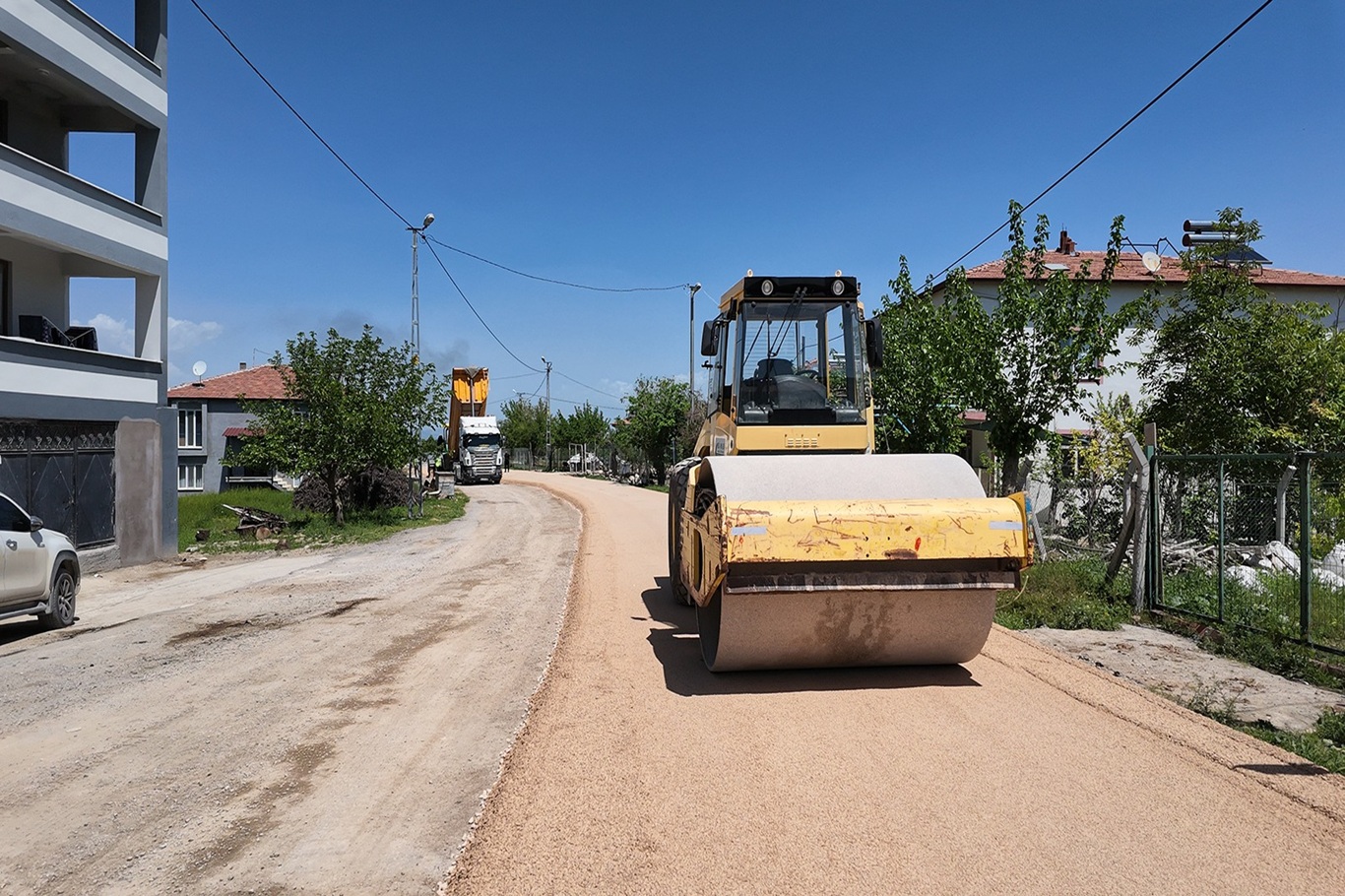 Samanköy'de 7 kilometrelik yol çalışması tamamlandı