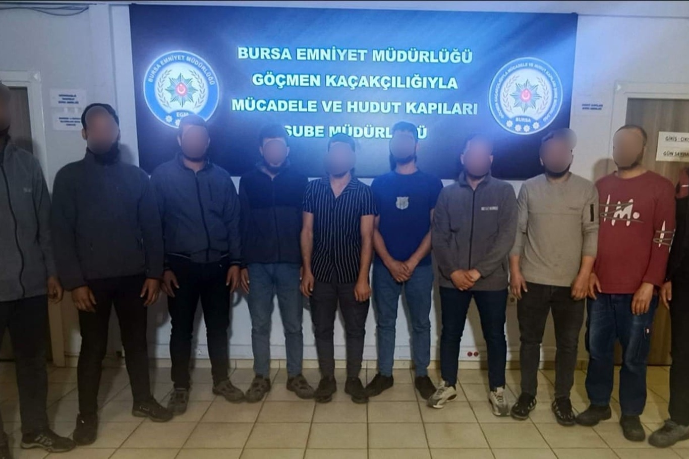 Bursa'da huzur operasyonunda 38 göçmen, 6 organizatör yakalandı
