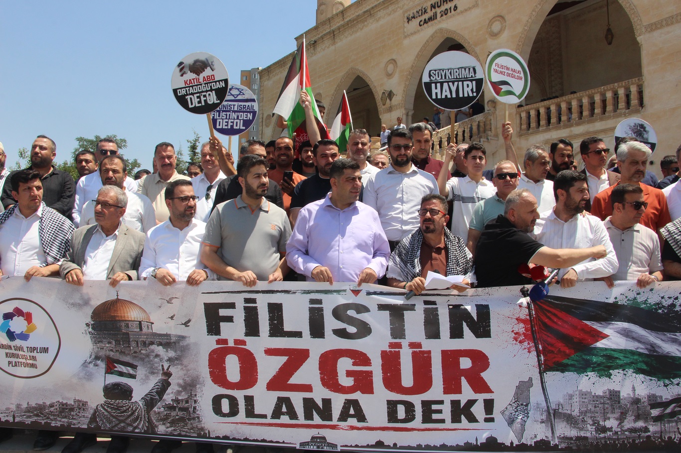 Gazze'de 1000'inci gün soykırıma karşı Mardin'de basın açıklaması düzenlendi