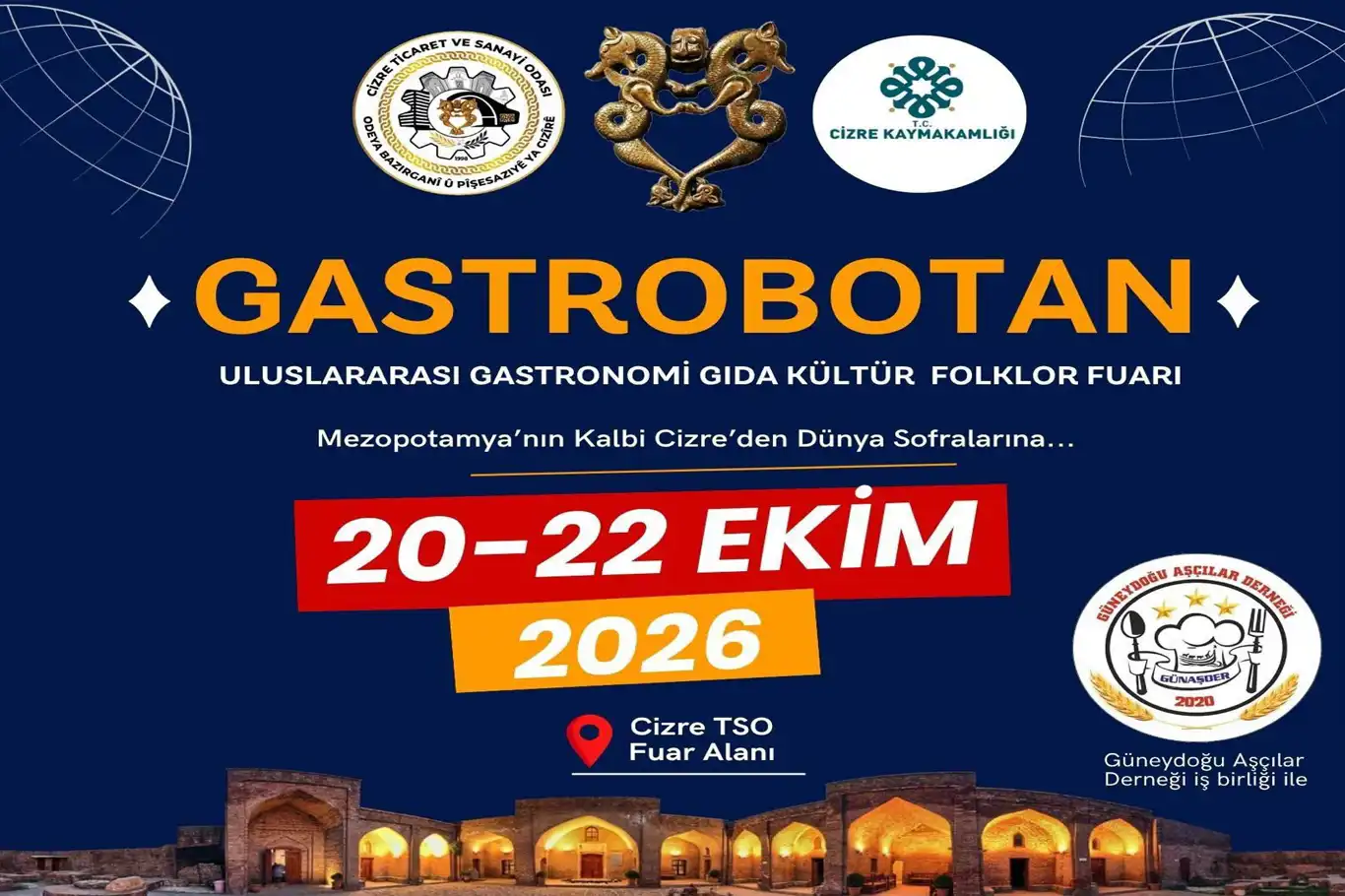 Cizre'de Uluslararası Gastronomi, Gıda, Kültür ve Folklor Fuarı düzenlenecek