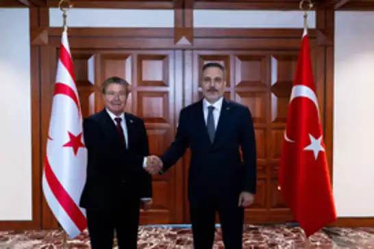 Dışişleri Bakanı Hakan Fidan, KKTC Başbakanı Üstel ile görüştü