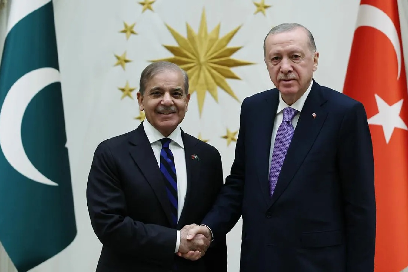 Turkish President Erdogan receives Pakistani PM Sharif in Istanbul