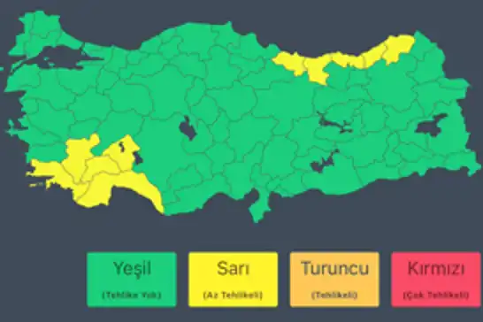 İçişleri Bakanlığından kuvvetli yağış uyarısı