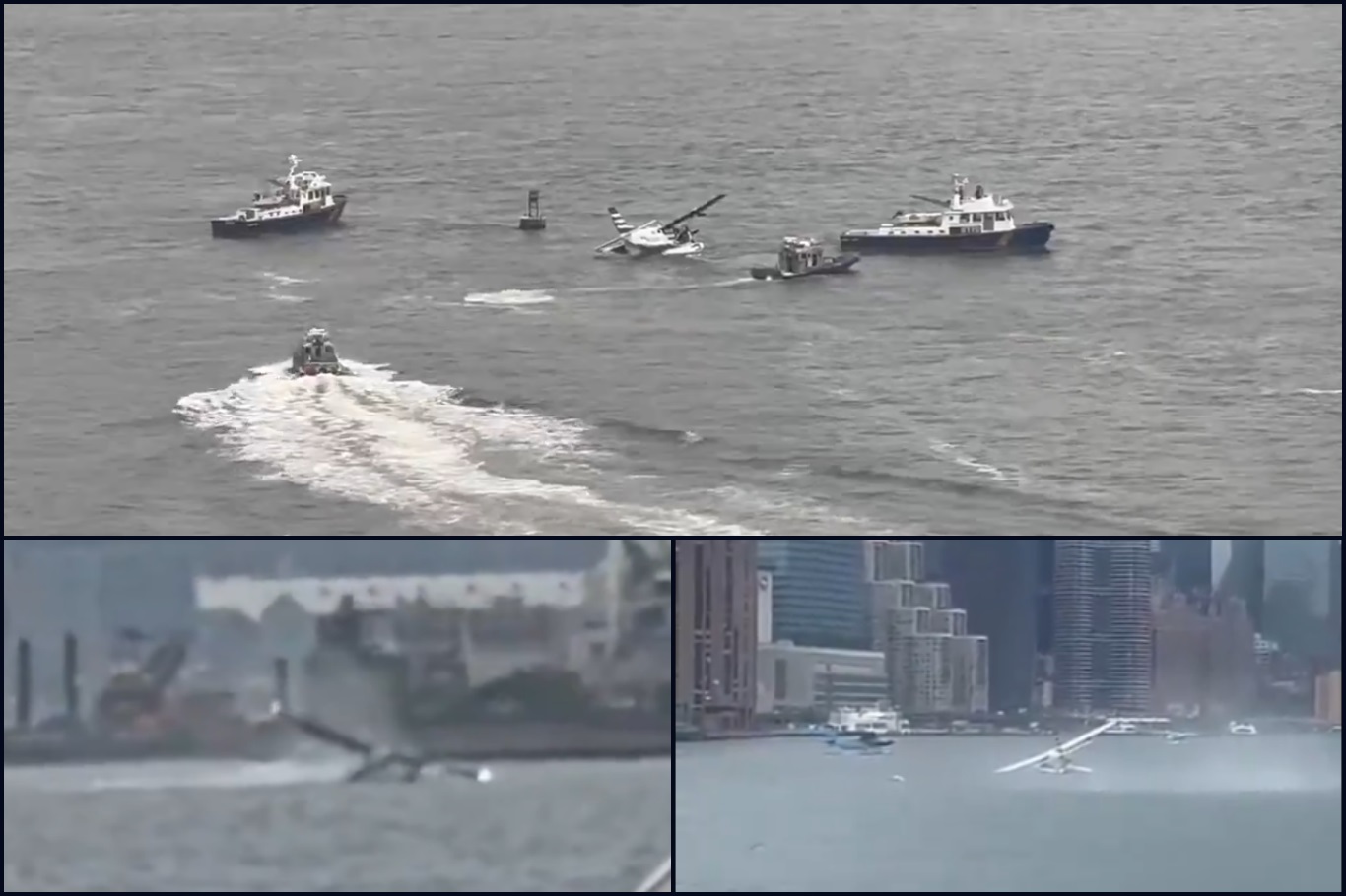 New York'ta deniz uçağı Doğu Nehri'ne sert iniş yaptı: 8 kişi kurtarıldı