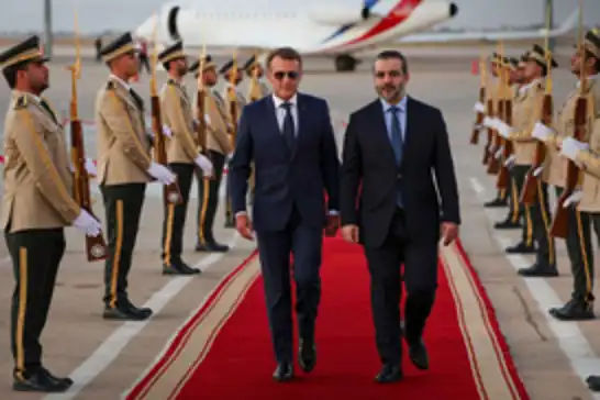 Macron arrives in Damascus on historic visit, signaling new chapter in French-Syrian relations