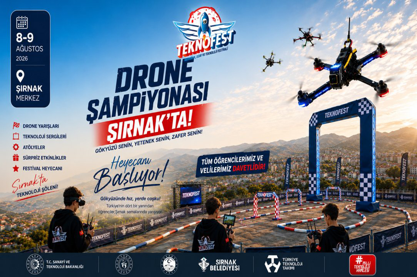 ŞIRNAK, İLK KEZ TEKNOFEST DRON YARIŞMALARINA EV SAHİPLİĞİ YAPACAK