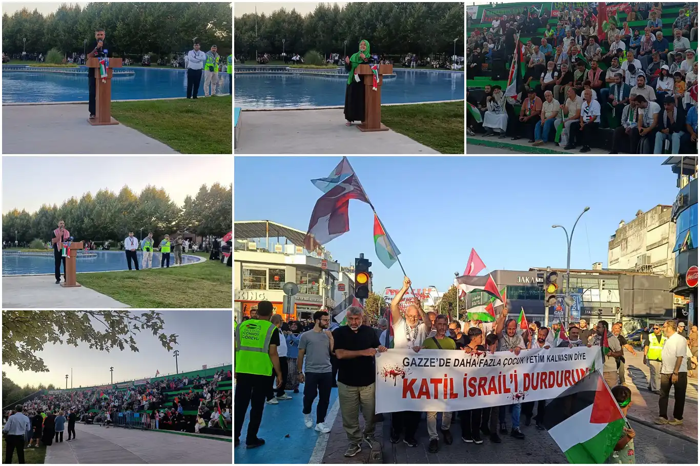 Filistin Konvoyu Sakarya'da coşkuyla karşılandı