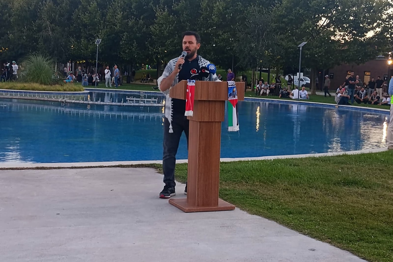 Filistin Konvoyu Sakarya'da coşkuyla karşılandı