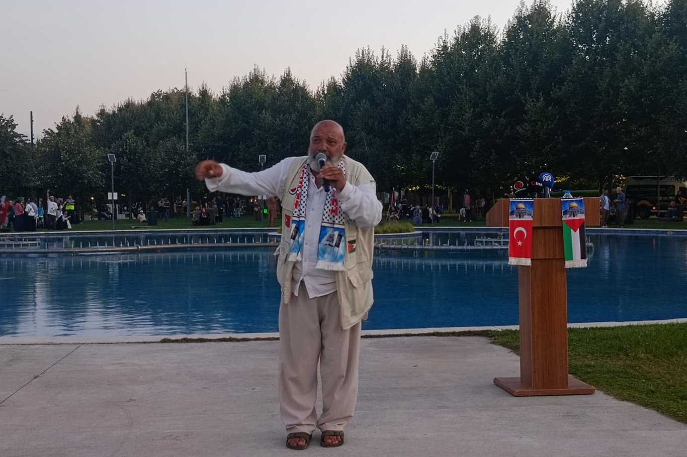 Filistin Konvoyu Sakarya'da coşkuyla karşılandı