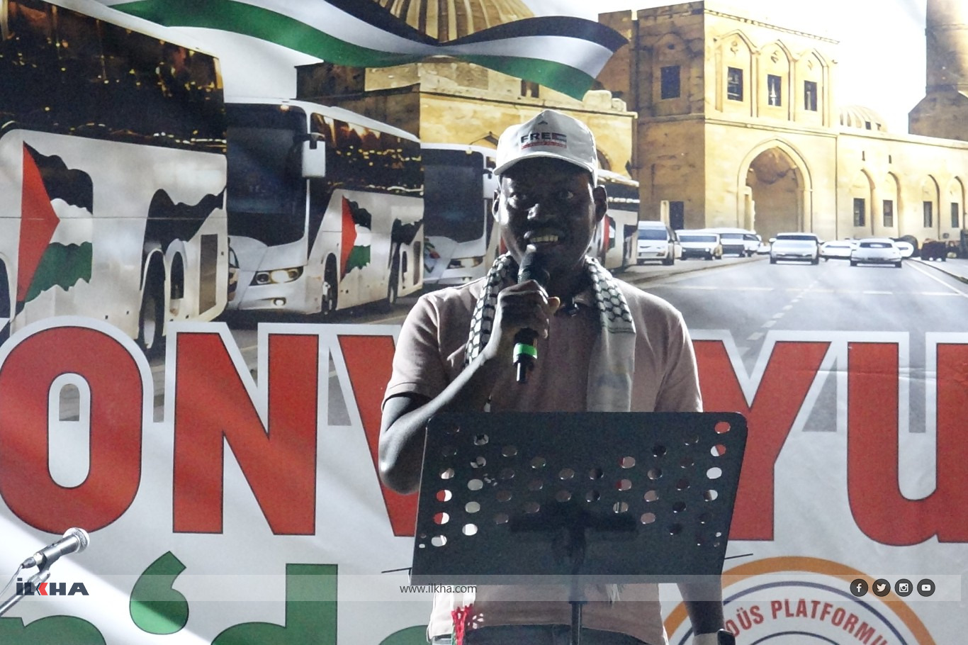 Thousands welcome Palestine Convoy in Mardin with rally in support of Gaza